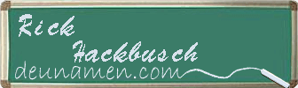 Rick Hackbusch Visitenkarte